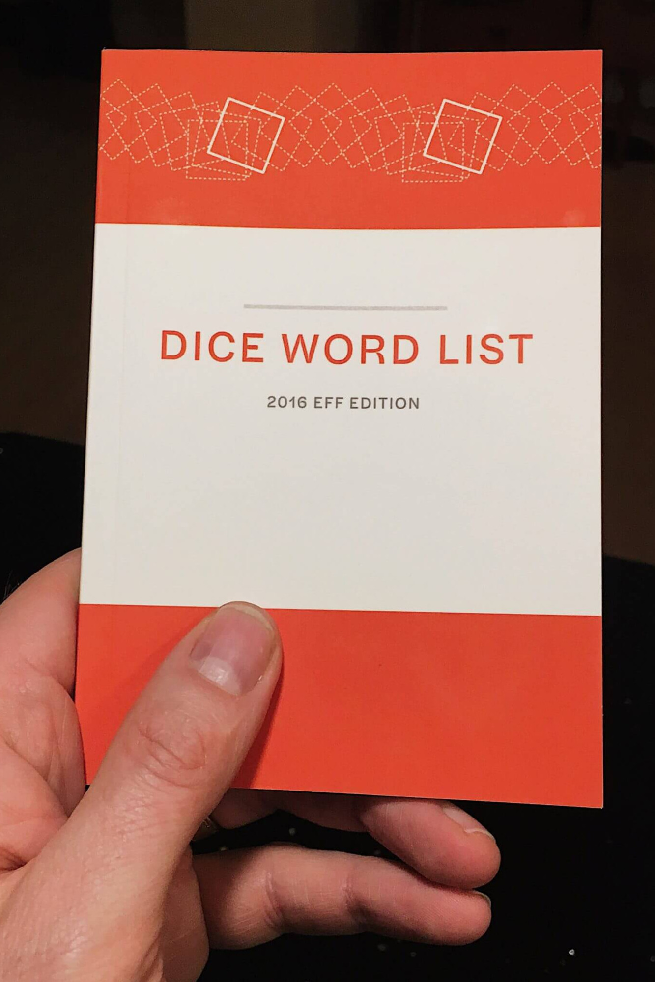Dice Word List Book